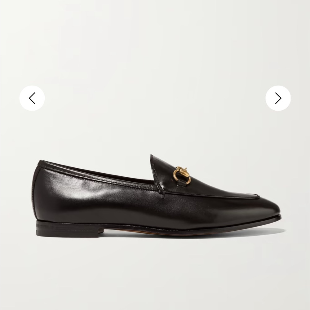 Gucci Jordaan HorsebitDetailed Leather Loafers In Si… Gem